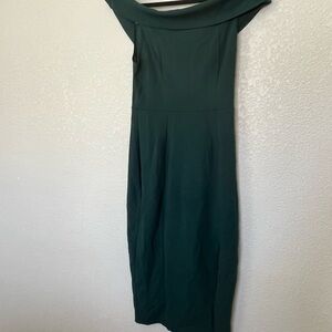 Windsor One Shoulder Dark Green Dress